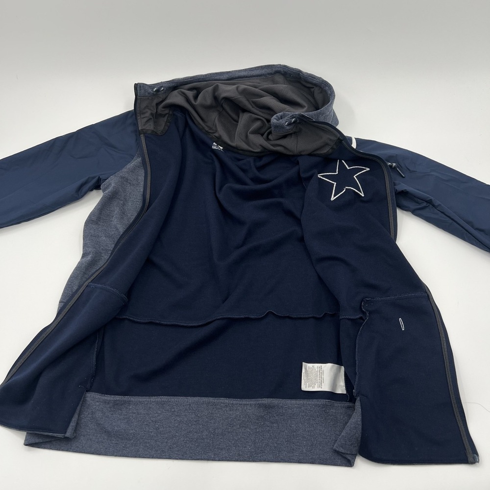 Nike Dallas Cowboys Travel Hybrid Full Zip Hoodie Mens Small On Field NFL Pocket - Picture 3 of 10